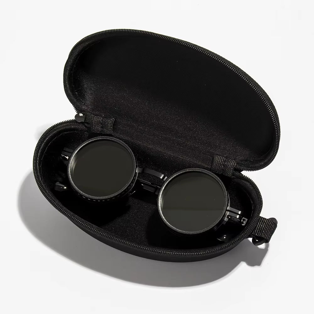 ND2-400 Adjustable Dimming Glasses ND Filter UV400 Polarized Sunglasses with Glasse Case 9 Level Fishing Sunglasses Outdoor