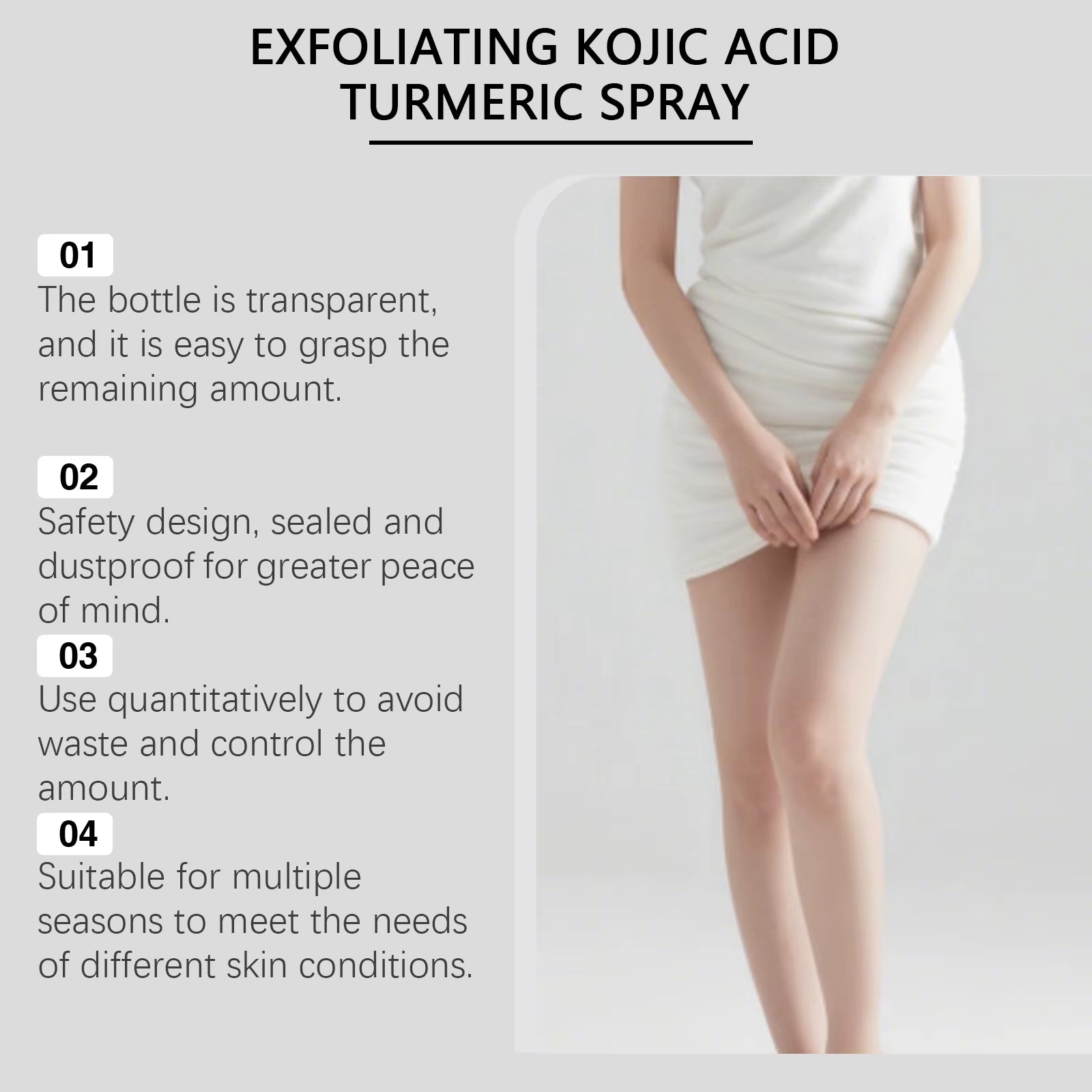 Kojic Acid Turmeric Cutin Cleaning Spray Kojic Acid Turmeric Wrapping Nourishes Hydrolyzed Collagen Glowing Skin Skin Firmness