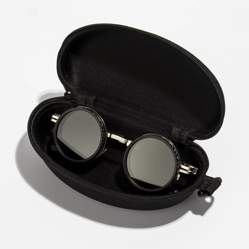 ND2-400 Adjustable Dimming Glasses ND Filter UV400 Polarized Sunglasses with Glasse Case 9 Level Fishing Sunglasses Outdoor