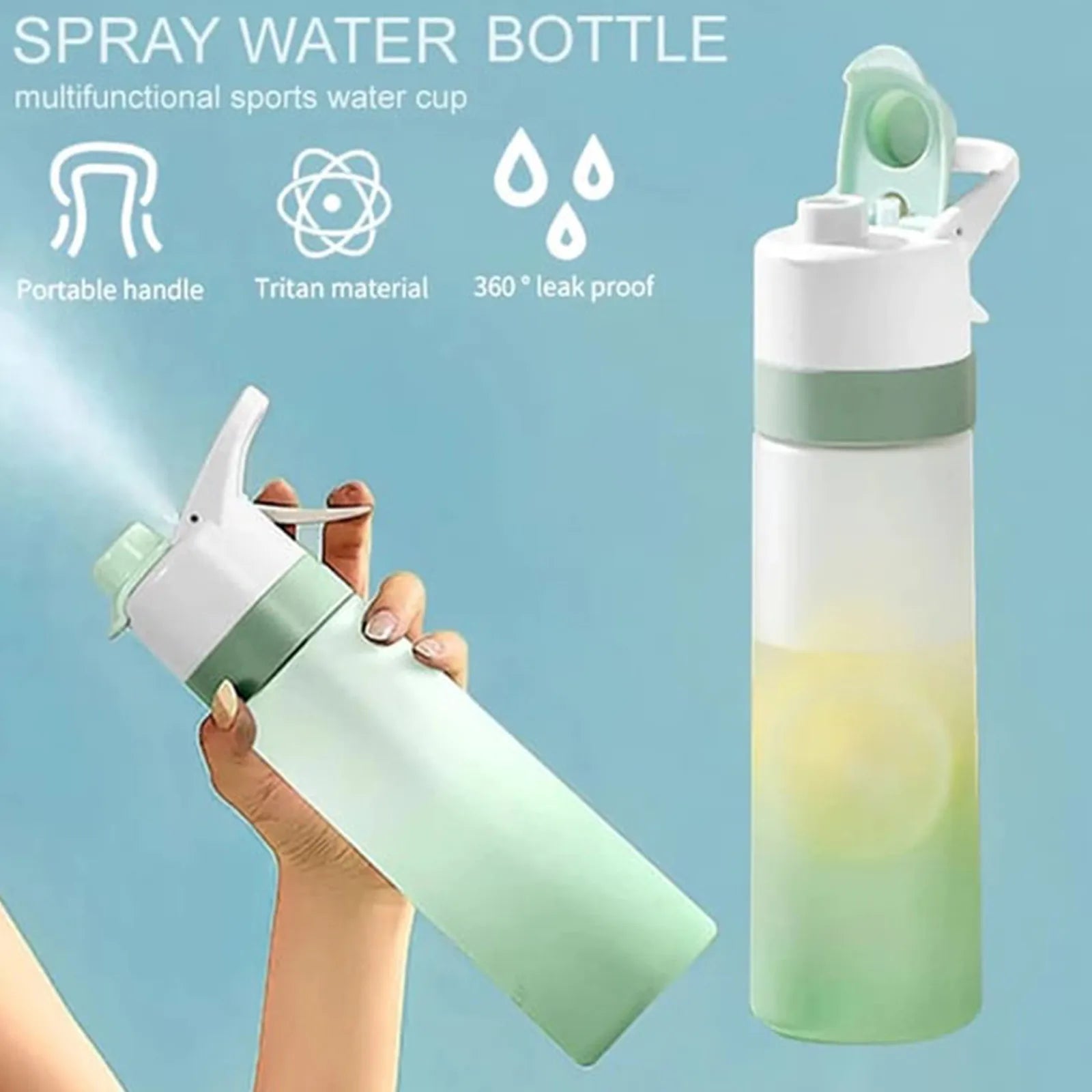 Gradual Fog Surface Water Cup High Color Spray Sports Water Cup Men'S and Women'S Water Spray Plastic Cup Gift Cups Water Bottle
